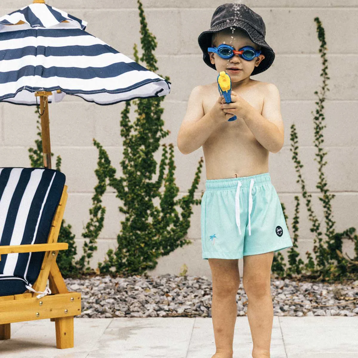 Youth Teal Palm Swim Short - Image 2