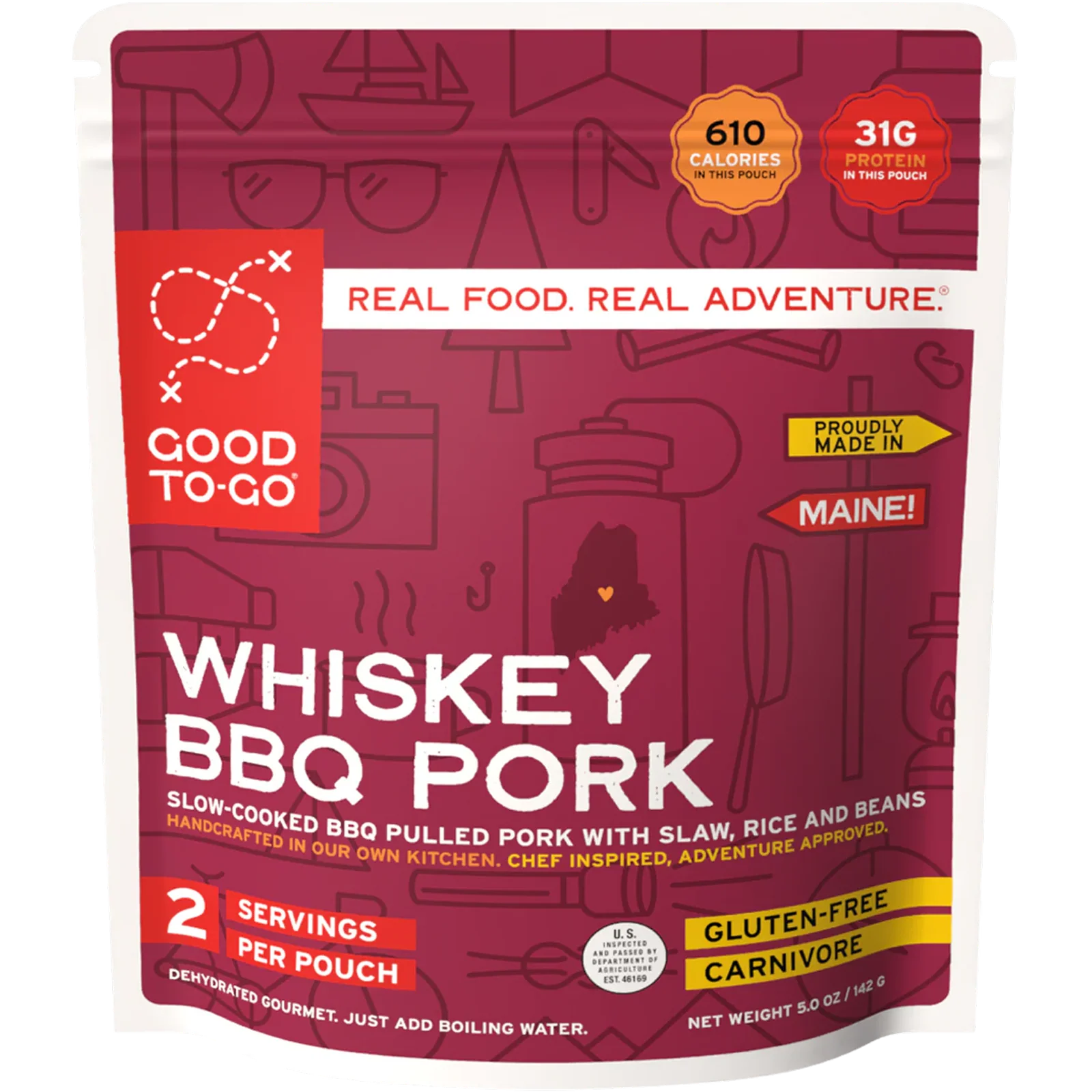 Whiskey BBQ Pork & Slaw (2 Servings)