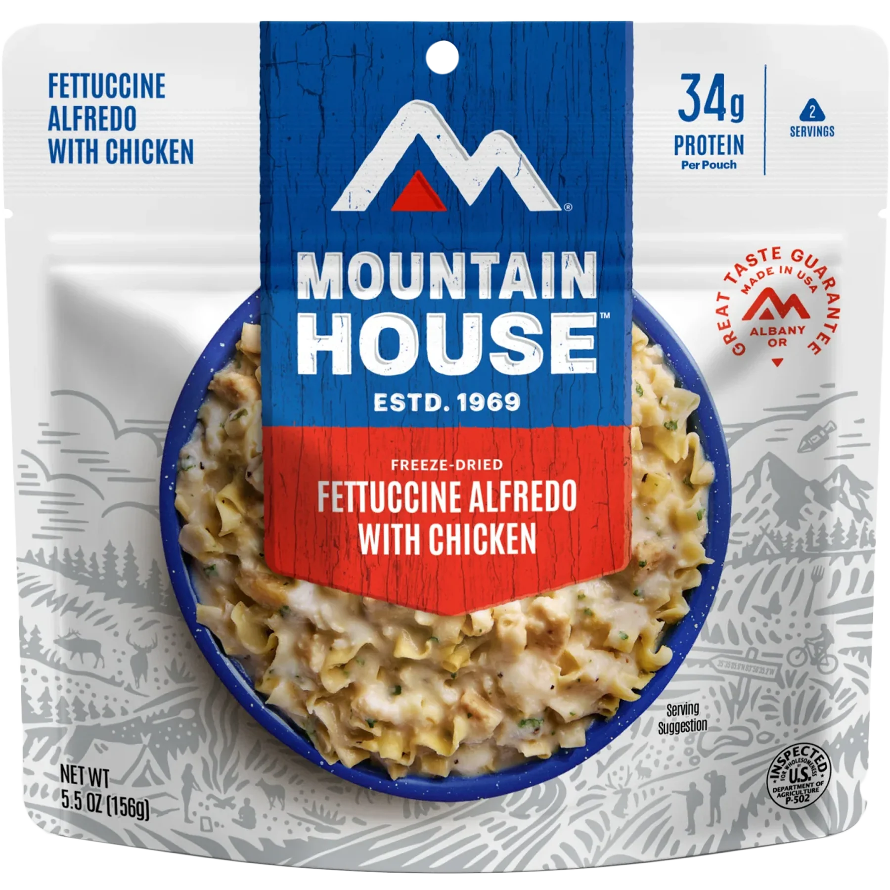 Fettuccine Alfredo with Chicken (2 Servings)