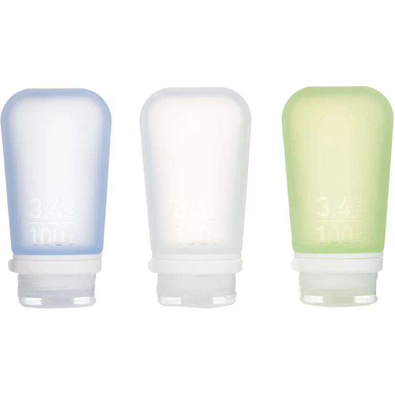 GoToob+ Squeezable Silicone Travel Bottle 3.4 oz (3 Pack)