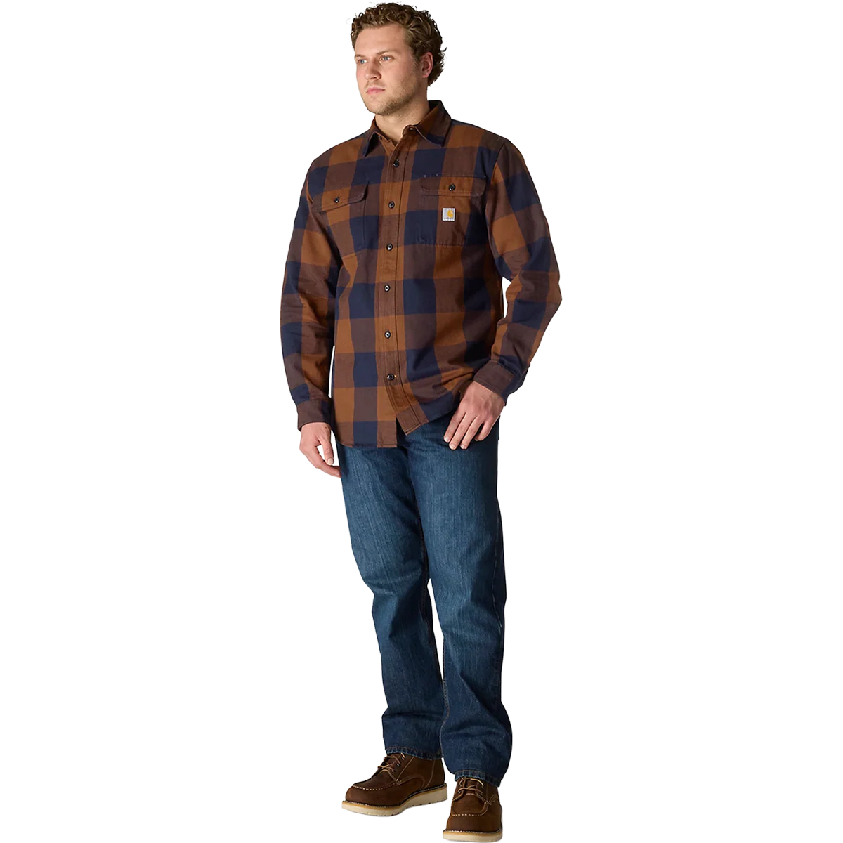 Men's Heavyweight Flannel Long Sleeve Plaid Shirt - Image 5