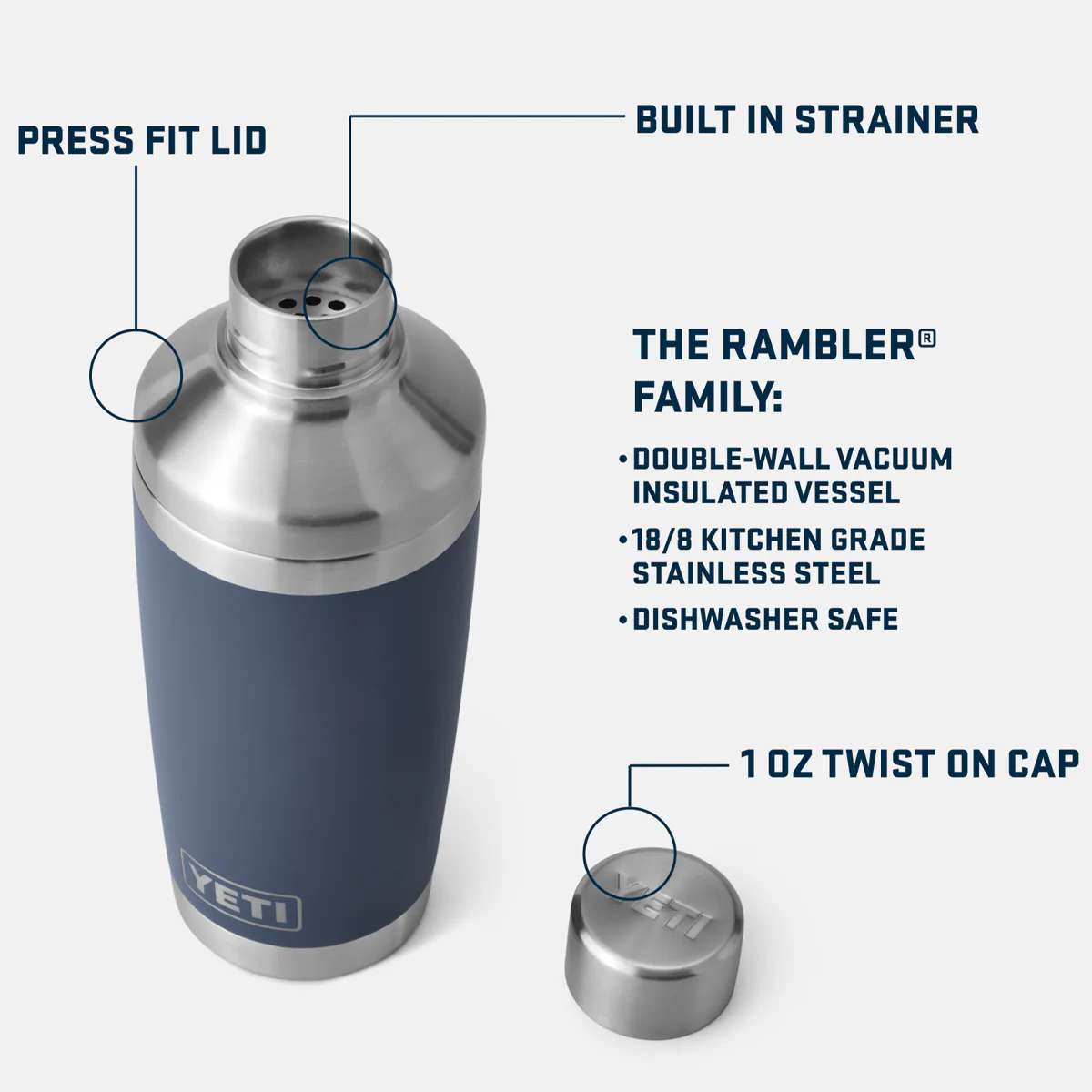 Rambler 20 oz Cocktail Shaker - Image 7