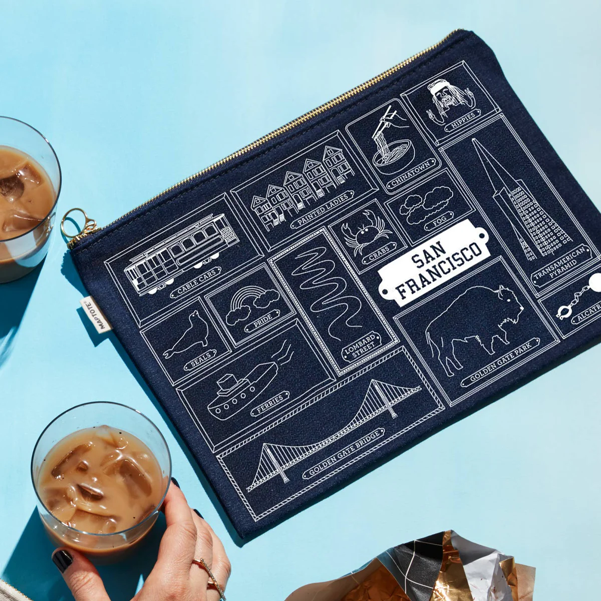 San Francisco Flat Zip Pouch - Image 2