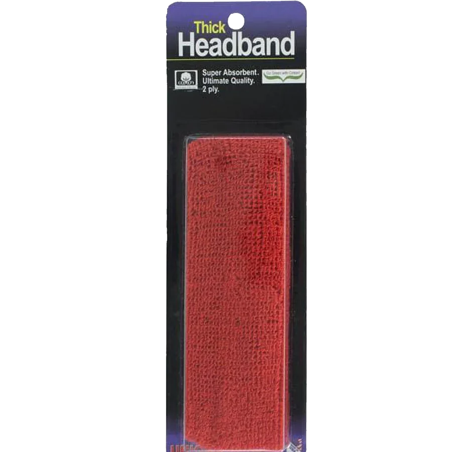 Thick 2-Ply Headband - Red