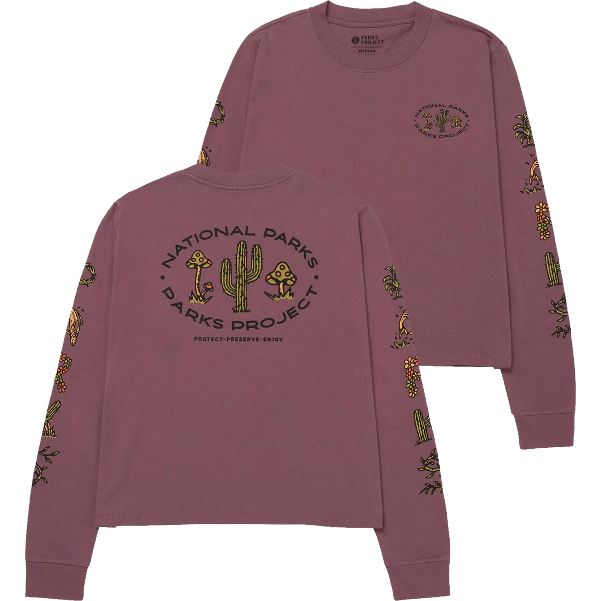 Women's 90s Doodle Parks Boxy Long Sleeve Tee